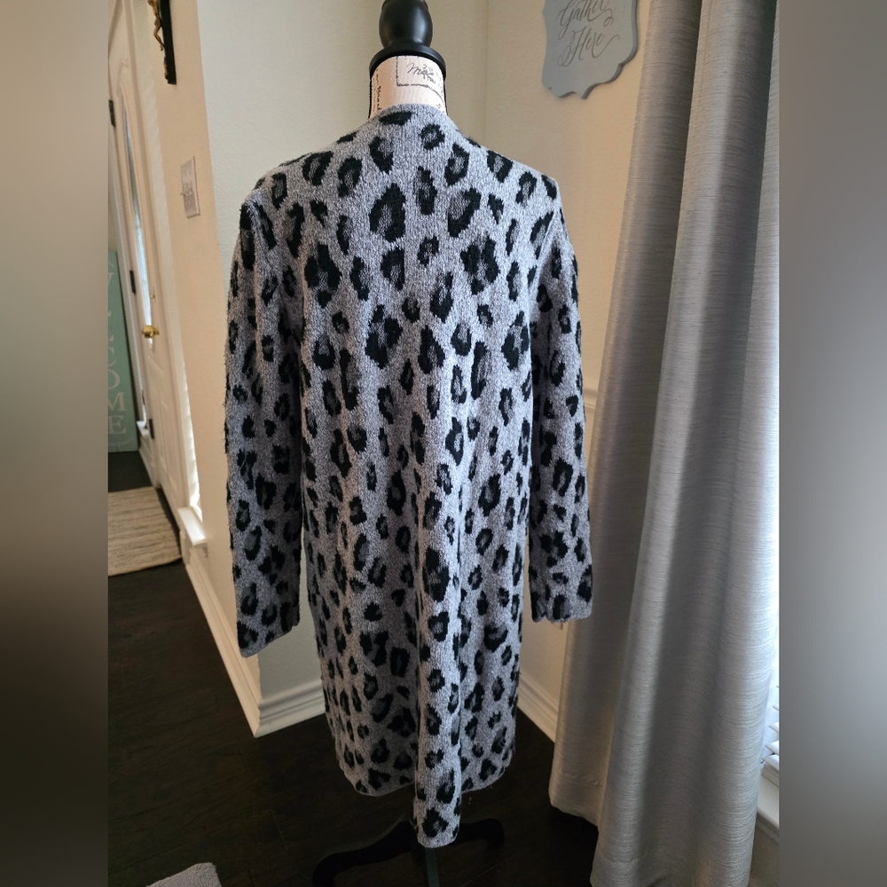 Nine West Black Animal Print Cardigan - Picture 4 of 10